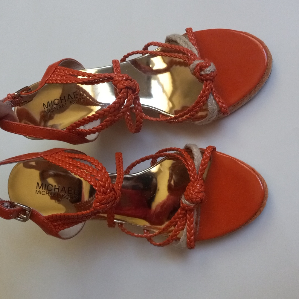 MICHAEL KORS BRAIDED STRAPPY WEDGE ESPRADILLA